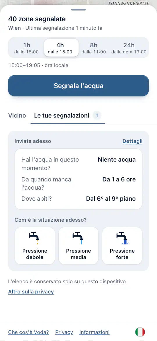 La tua segnalazione, con le risposte per aggiornarla