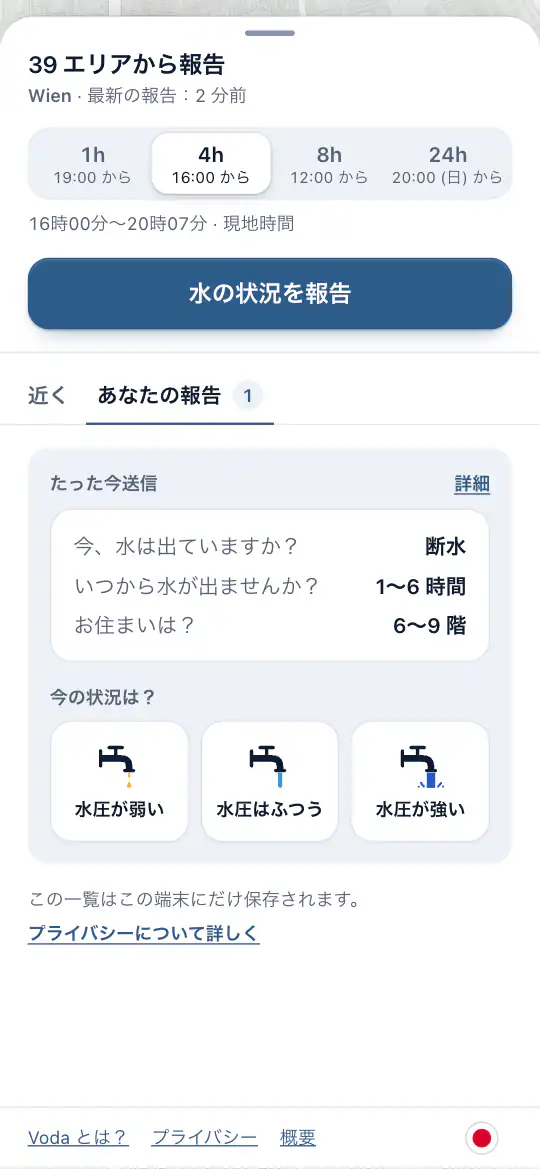あなた自身の報告と、それを更新するための回答